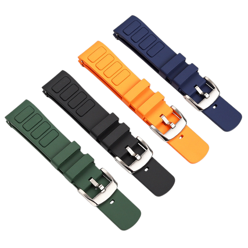 White Smoke Replacement Strap for Mido Multifort M049.526.17-11 TV Big Date | High-Density Curved-End Vulcanized Rubber | Aethelgard Atelier
