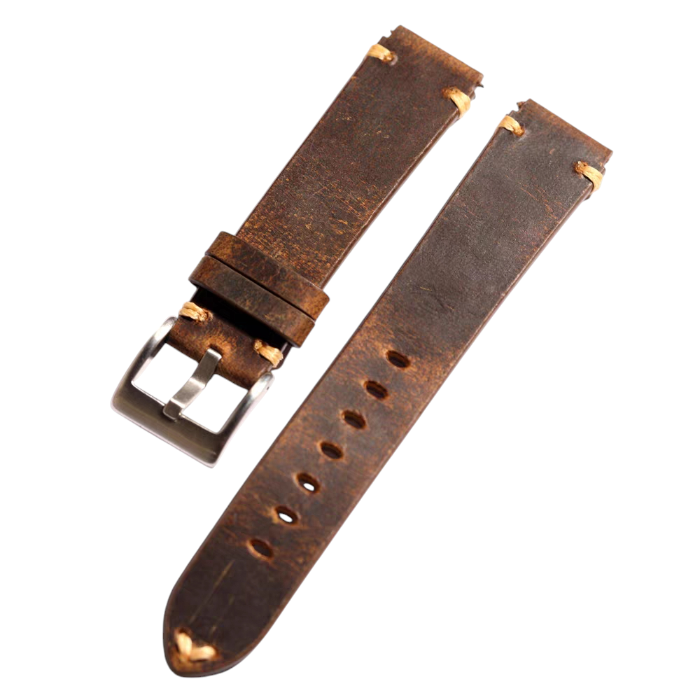 White Smoke Handmade Quick-Release Soft Nubuck Leather Watch Strap for Cartier, Omega, IWC, Rolex - Urban Minimalist Series - 18mm 20mm 22mm 24mm - Aethelgard
