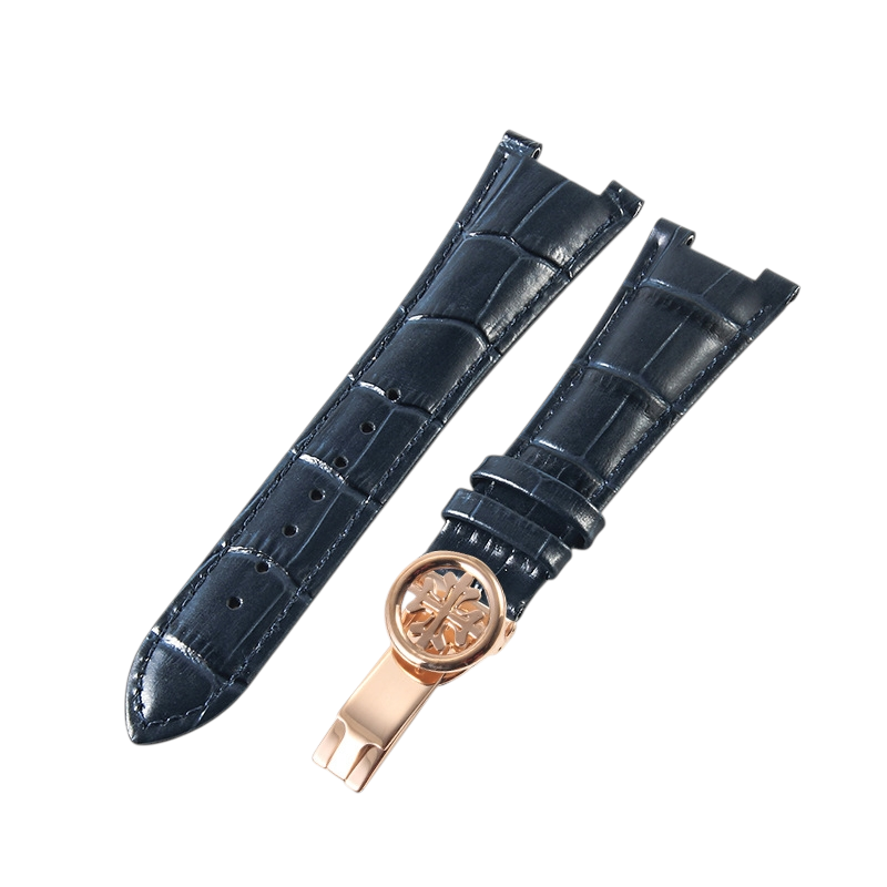 White Smoke Replacement Strap for Patek Philippe Nautilus 5711 - 5712G Series - Notched Interface Premium Genuine Leather - Aethelgard Atelier