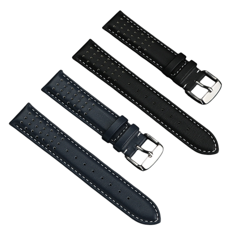 White Smoke Replacement Strap for Omega Speedmaster Panda 310.32.42.50 - Premium Full-Grain Heritage Leather - Aethelgard