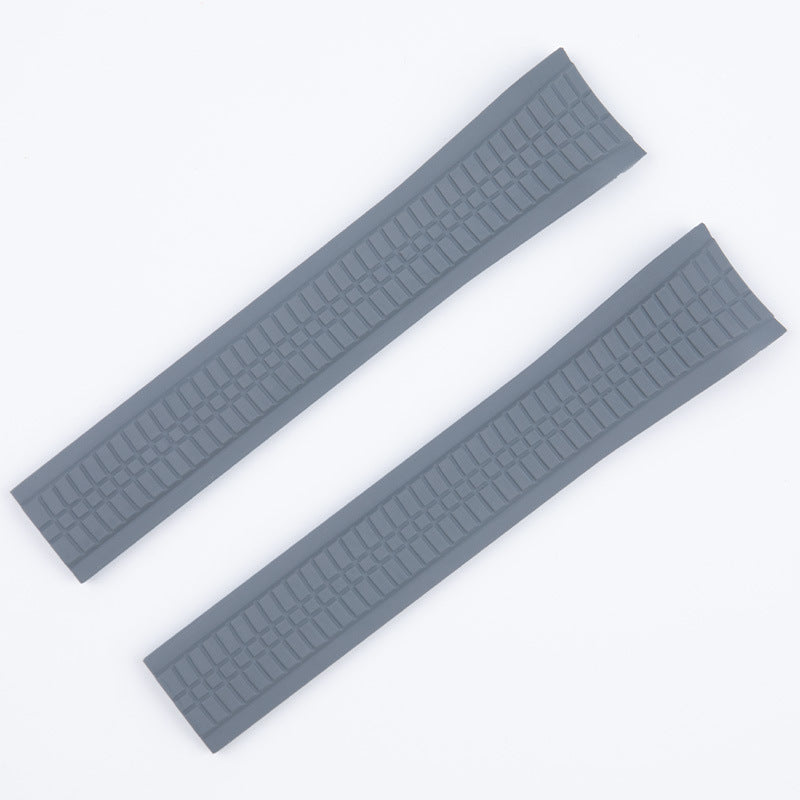 White Smoke Replacement Strap for Patek Philippe Aquanaut 5167 - 5164 Series - Bespoke High-Density FKM Rubber - Aethelgard Atelier