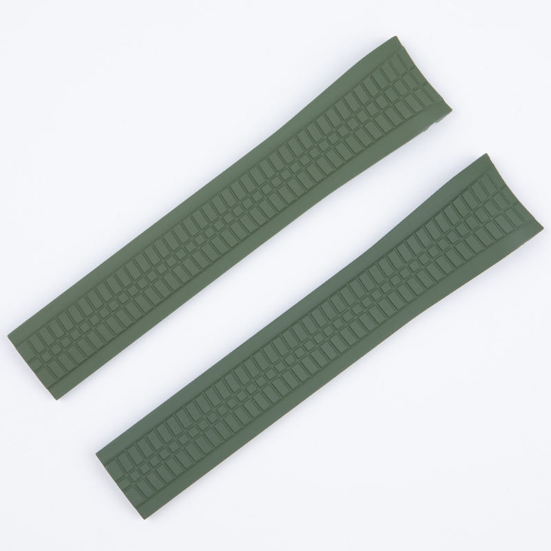 White Smoke Replacement Strap for Patek Philippe Aquanaut 5167 - 5164 Series - Bespoke High-Density FKM Rubber - Aethelgard Atelier