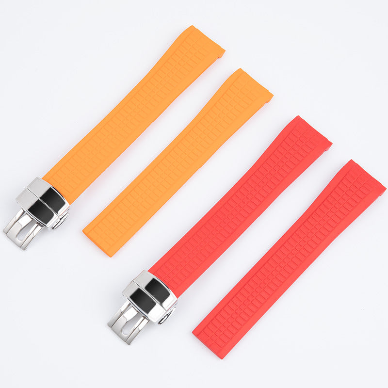 White Smoke Replacement Strap for Patek Philippe Aquanaut 5167 - 5164 Series - Bespoke High-Density FKM Rubber - Aethelgard Atelier