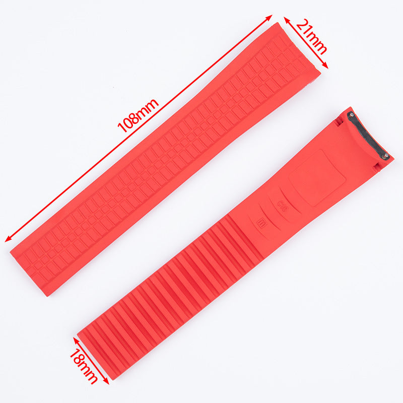 White Smoke Replacement Strap for Patek Philippe Aquanaut 5167 - 5164 Series - Bespoke High-Density FKM Rubber - Aethelgard Atelier