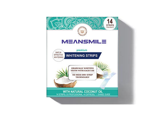 Meansmile Organic Coconut Oil Whitening Strips - Tropical Soothing Formula