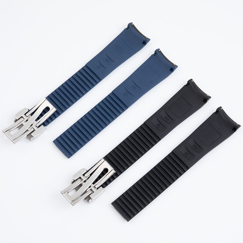 White Smoke Replacement Strap for Patek Philippe Aquanaut 5167 - 5164 Series - Bespoke High-Density FKM Rubber - Aethelgard Atelier
