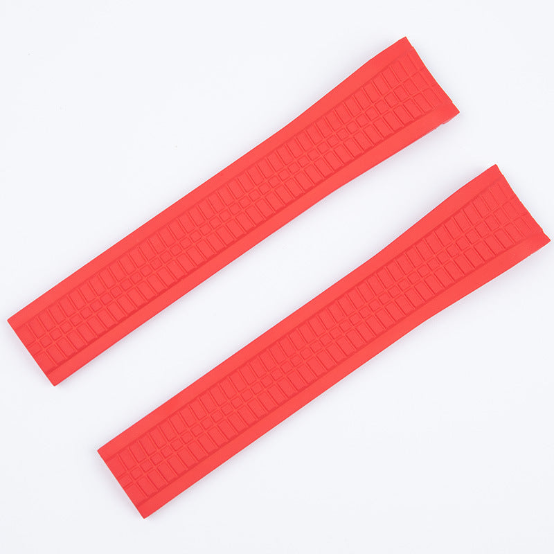 White Smoke Replacement Strap for Patek Philippe Aquanaut 5167 - 5164 Series - Bespoke High-Density FKM Rubber - Aethelgard Atelier
