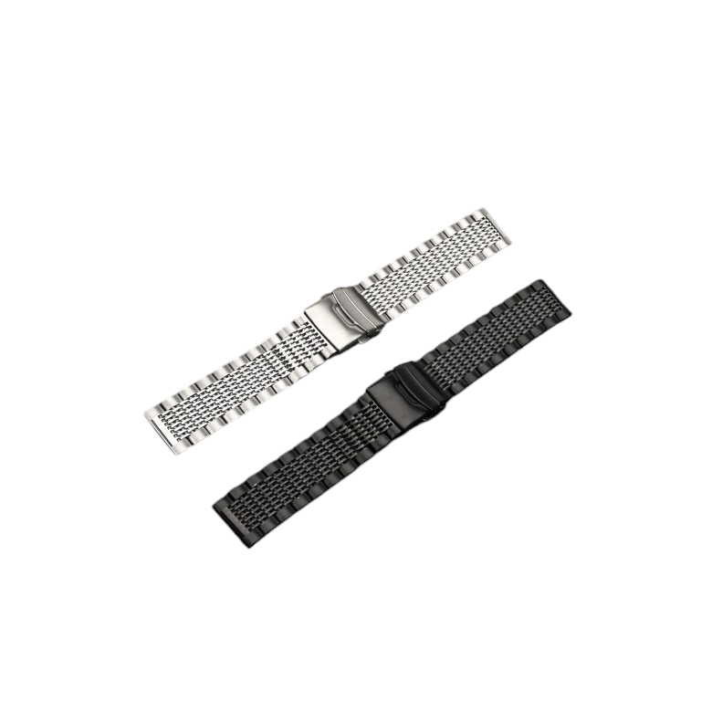 White Smoke Replacement Strap for Universal Citizen - Tissot - IWC - Seiko - Omega Steel - Industrial Solid 316L Stainless Steel - Aethelgard Atelier