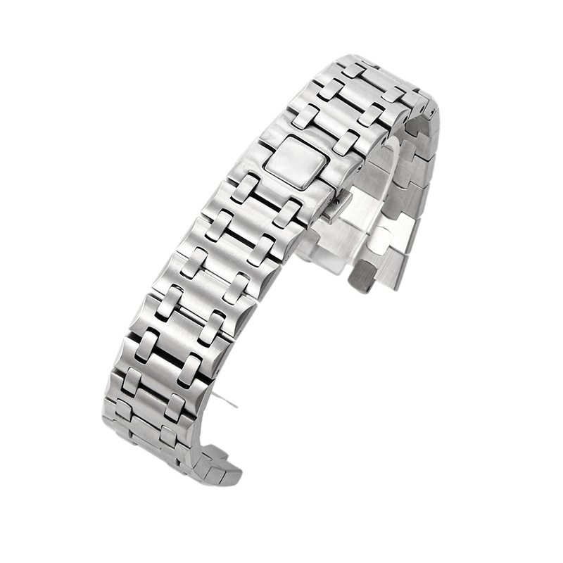 White Smoke Replacement Steel Strap for Audemars Piguet Royal Oak Offshore 15710-26470 - Industrial Grade Solid Steel Link - Aethelgard Atelier
