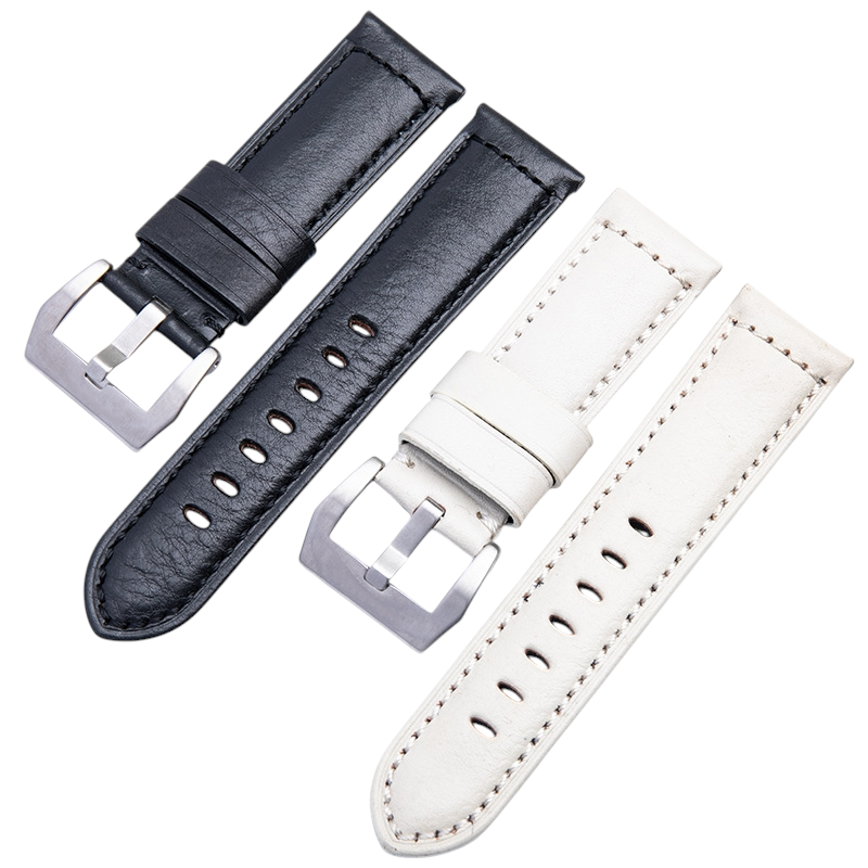 White Smoke Replacement Strap for Panerai Luminor - Submersible - Radiomir - Artisan Soft-Grain Crazy Horse Leather - Aethelgard Atelier