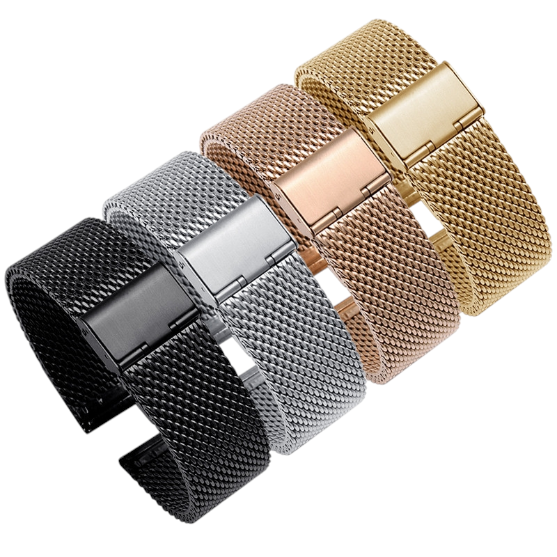 White Smoke Replacement Strap for Universal-Milanese 304L Fine-Wire Mesh 08 Series - Surgical Grade 304L Stainless Steel Mesh - Aethelgard