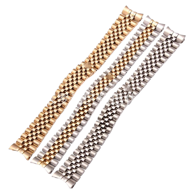 White Smoke Replacement Strap for Rolex-Tudor-Omega-Seiko Classic 5-Link Solid Arc Series - Surgical Grade Solid Stainless Steel - Aethelgard