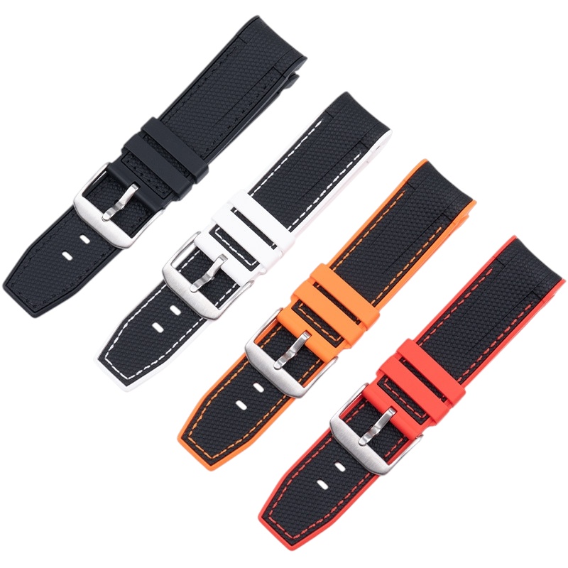 White Smoke Replacement Strap for Tudor Heritage Black Bay Bronze M79250 - Soft-Touch Liquid Silicone Rubber - Aethelgard Atelier