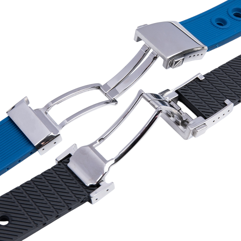 White Smoke Replacement Strap for Breitling Superocean - Avenger - Blackbird V2 - Vulcanized Fluorine FKM Rubber - Aethelgard Atelier