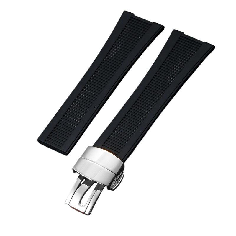White Smoke Replacement Strap for Patek Philippe Nautilus 5711 - 5712 - 5726 - 5980 Rubber - Integrated FKM Performance Fluororubber - Aethelgard Atelier