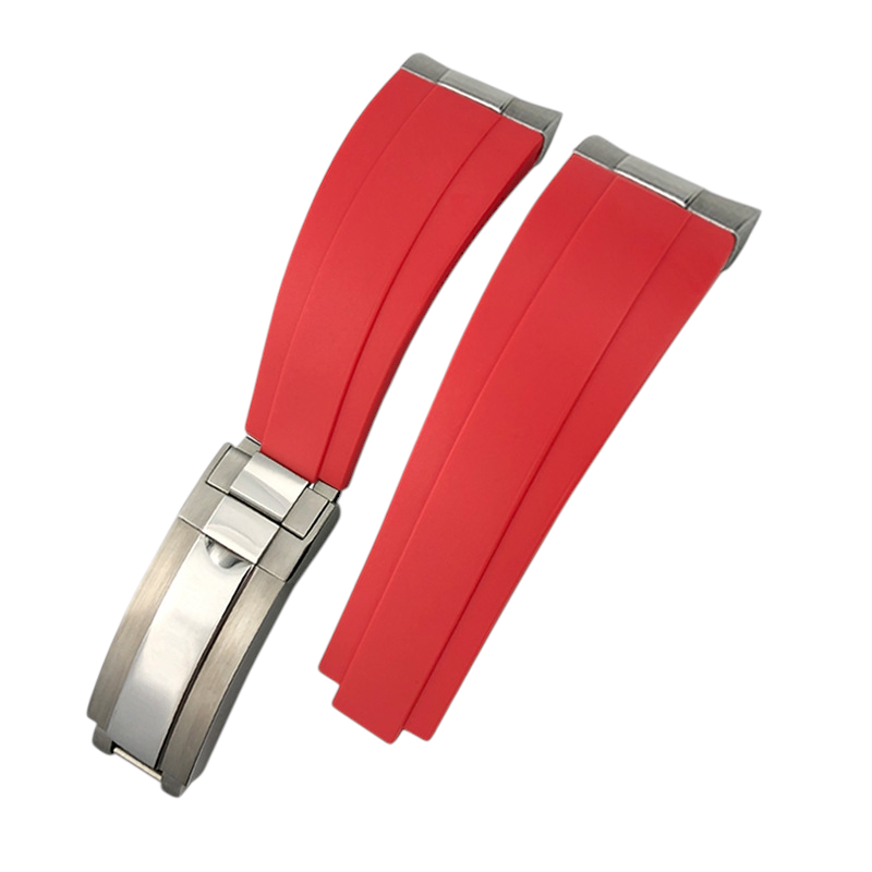 White Smoke Replacement Strap for Rolex Submariner - Daytona - Yacht-Master Steel-End-Link Edition - End-Link Reinforced FKM Rubber - Aethelgard