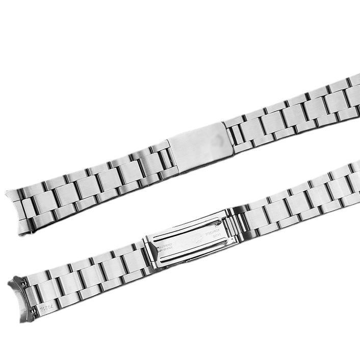 White Smoke Replacement Strap for Rolex Air-King - Datejust - Submariner Vintage-Modern - High-Contrast Brushed Stainless Steel - Aethelgard