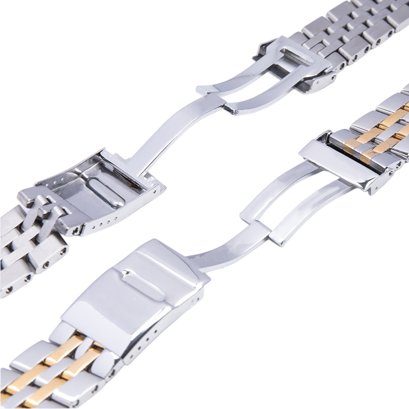 White Smoke Replacement Strap for Breitling Navitimer - Avenger - Superocean Heritage - Solid Link 316L Stainless Steel - Aethelgard Atelier