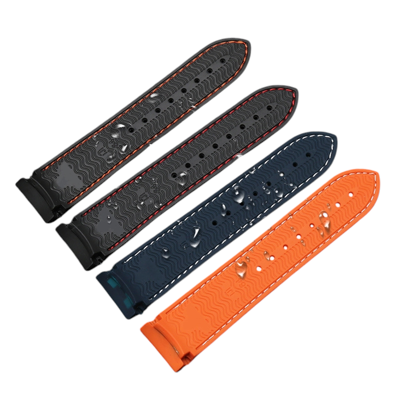 White Smoke Replacement Strap for Universal Longines-Omega-Mido Sports Series - Professional High-Elasticity Silicone - Aethelgard Atelier