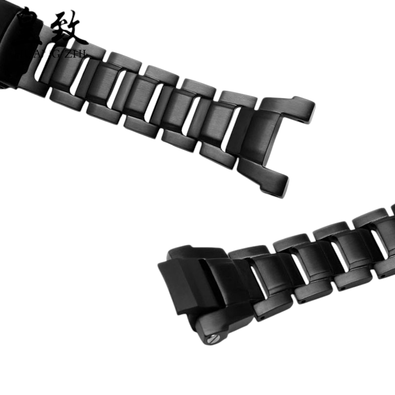 White Smoke Premium Replacement Strap for Casio G-SHOCK Aviation GW-3000 / GW-3500 | PVD Black Solid Stainless Steel | Aethelgard