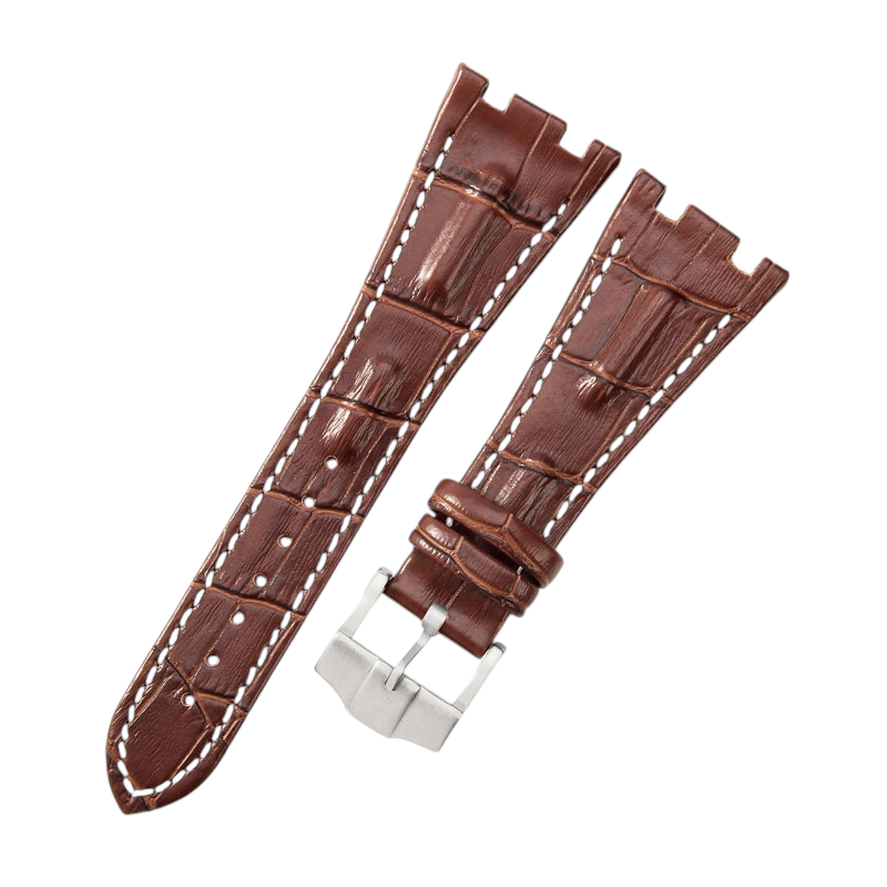 White Smoke Replacement Strap for Audemars Piguet Royal Oak Offshore 15710 - 15703 - 26470 - Premium Full-Grain Performance Leather - Aethelgard Atelier