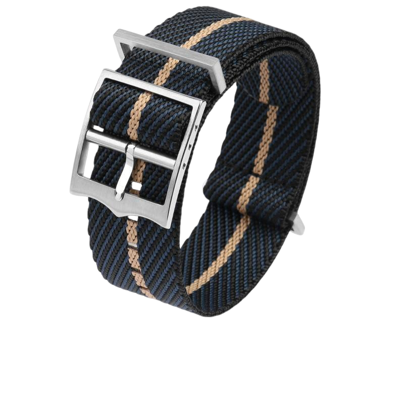White Smoke Replacement Strap for Tudor Black Bay 79733N - 79230 - Pelagos 25600 - Military-Grade Woven Nylon and Canvas - Aethelgard Atelier