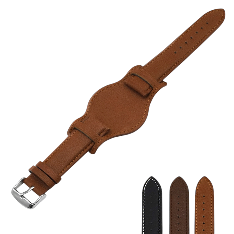 White Smoke Handmade Classic 70s BUND Pilot Base Strap for Rolex, Omega, Seiko, IWC, Tudor, Hamilton, Cartier, Panerai, Breitling, Patek Philippe - Anti-Allergy Protective Pad Series - 18mm 20mm 22mm 24mm - Aethelgard