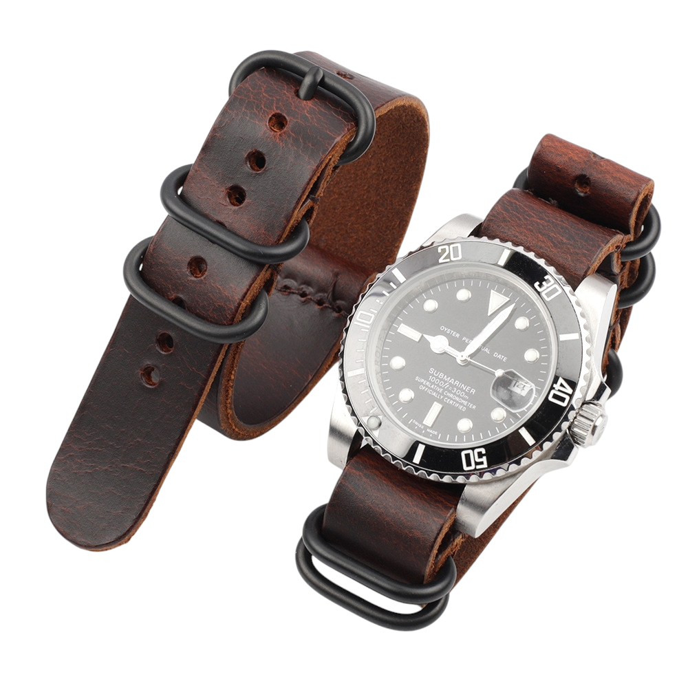 White Smoke Handmade Cracked Earth Distressed Strap for Rolex, Omega, Seiko, IWC, Tudor, Hamilton, Cartier, Panerai, Breitling, Patek Philippe - Single-Pass Tactical Long Strap - 18mm 20mm 22mm 24mm - Aethelgard