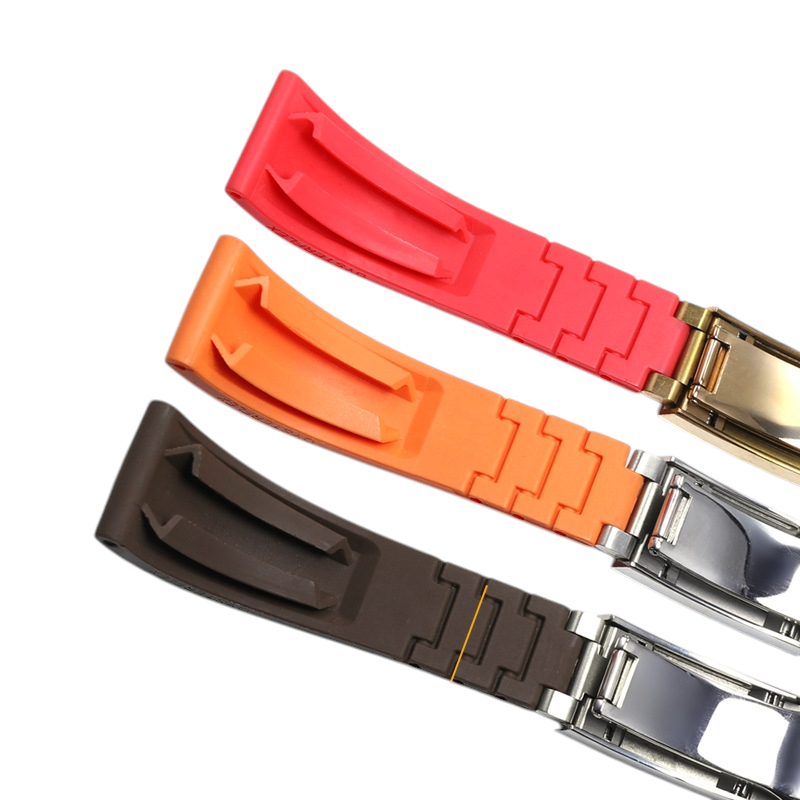 White Smoke Replacement Strap for Rolex Yacht-Master - Submariner Adjustable - Micro-Adjustable FKM Performance Rubber - Aethelgard Atelier