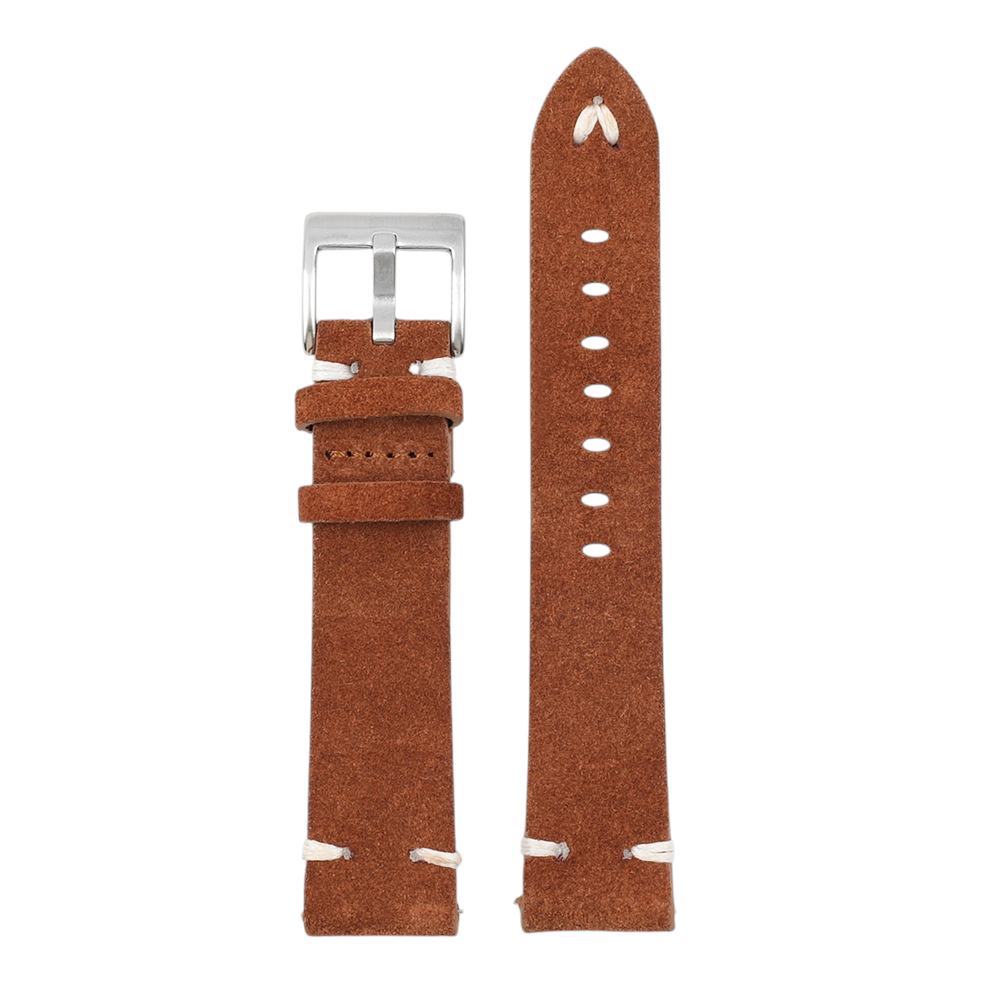 White Smoke Handmade Retro Nappa Flip Suede Strap for Rolex, Omega, Seiko, IWC, Tudor, Hamilton, Cartier, Panerai, Breitling, Patek Philippe - Vintage Revival Hand-Finished Series - 18mm 20mm 22mm 24mm - Aethelgard
