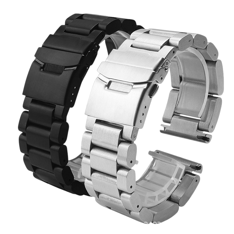 White Smoke Replacement Strap for Panerai-Luminox Luminor-Submersible Large Case - 316L Solid Surgical Grade Brushed Steel - Aethelgard