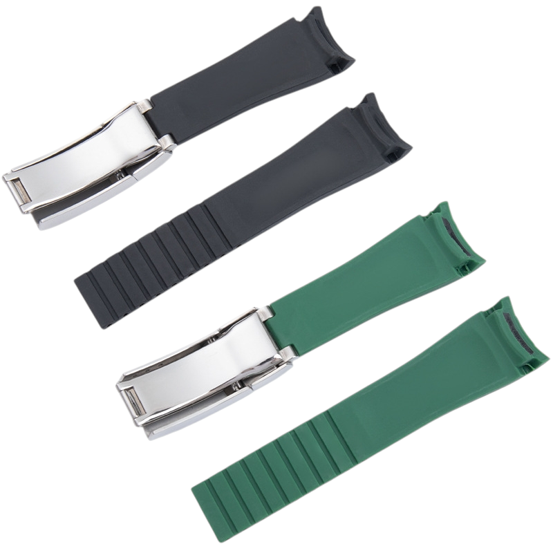 White Smoke Replacement Strap for Rolex Submariner - GMT-Master II - Daytona - Zero-Gap Arc-Mouth FKM Rubber - Aethelgard Atelier