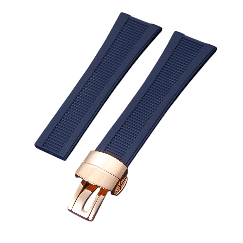 White Smoke Replacement Strap for Patek Philippe Nautilus 5711 - 5712 - 5726 - 5980 Rubber - Integrated FKM Performance Fluororubber - Aethelgard Atelier