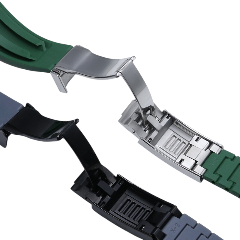 White Smoke Replacement Strap for Rolex Yacht-Master - Submariner Adjustable - Micro-Adjustable FKM Performance Rubber - Aethelgard Atelier