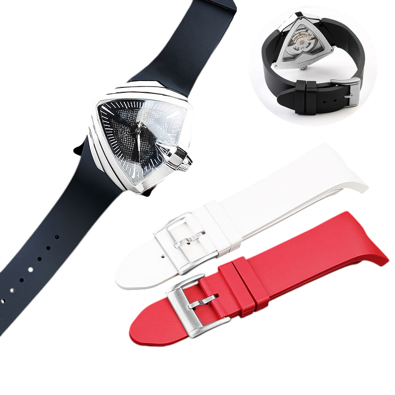 White Smoke Replacement Strap for Hamilton Ventura Elvis80-MIB H24615331-H24655331 - High-Density Soft-Touch Silicone - Aethelgard