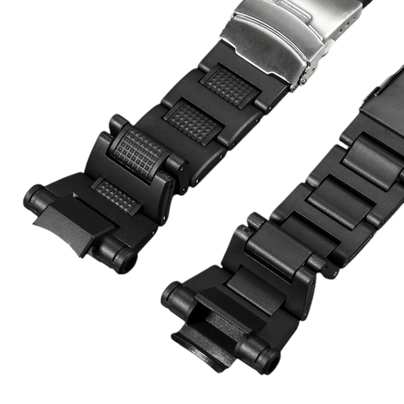 White Smoke Replacement Strap for Casio G-SHOCK Gravitymaster GW-A1100-GW4000-GA1000 - Composite Resin and Steel Hybrid - Aethelgard Atelier