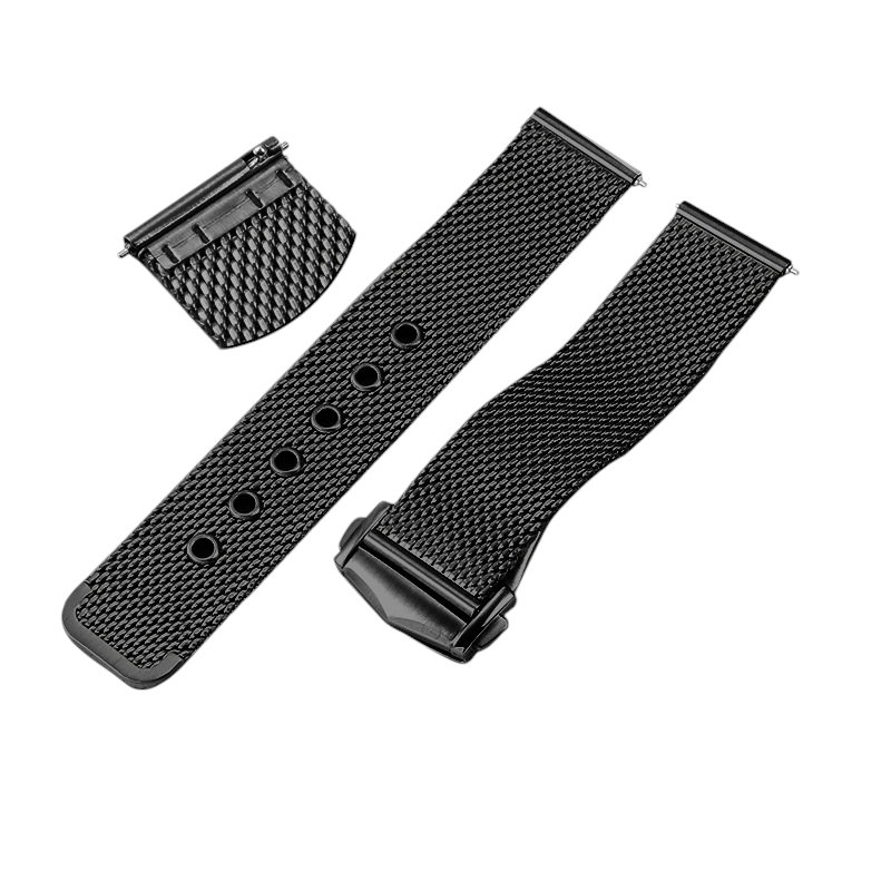 White Smoke Replacement Strap for Omega Seamaster 007 - James Bond Mesh Edition - Full Brushed 316L Stainless Steel Mesh - Aethelgard Atelier