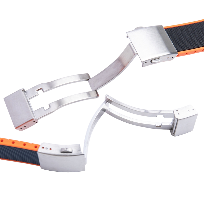 White Smoke Replacement Strap for Longines HydroConquest L3.781 Series - Dual-Color High-Density FKM Rubber - Aethelgard Atelier