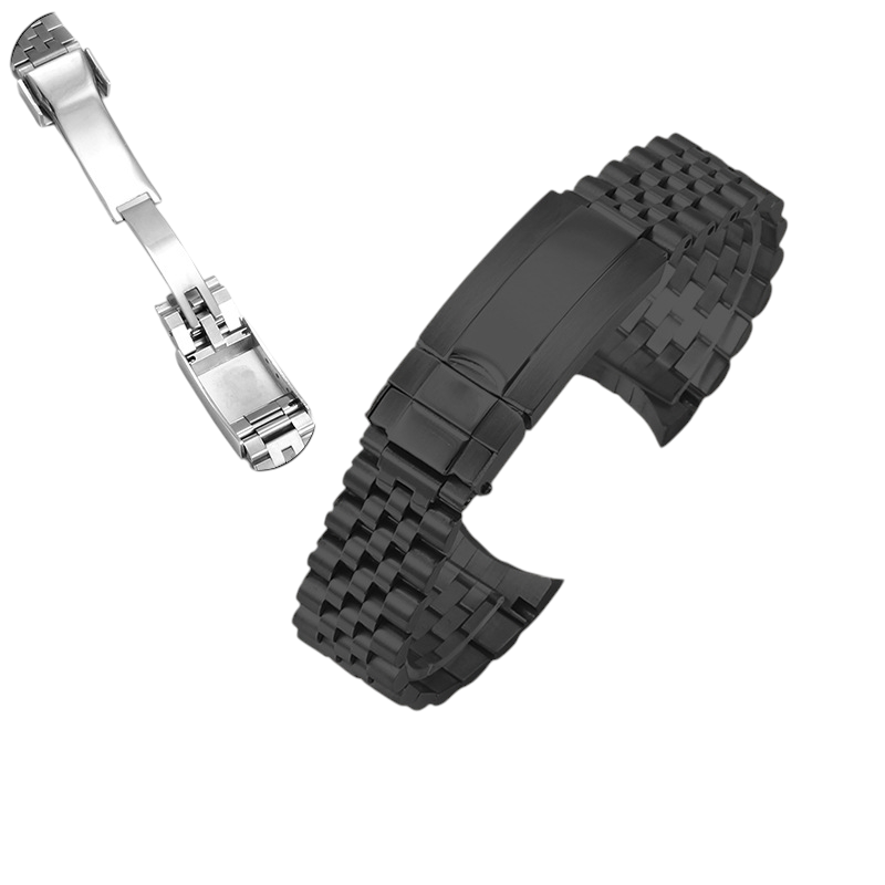 White Smoke Replacement Strap for Rolex Datejust - GMT-Master II Jubilee Series - Solid 316L Jubilee-Style Stainless Steel - Aethelgard Atelier