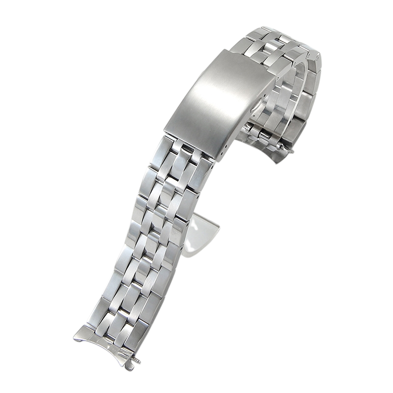 White Smoke Replacement Strap for Tissot PRC200 - T461 - T17 - T014 - T055 19mm - High-Polish Solid Stainless Steel - Aethelgard Atelier
