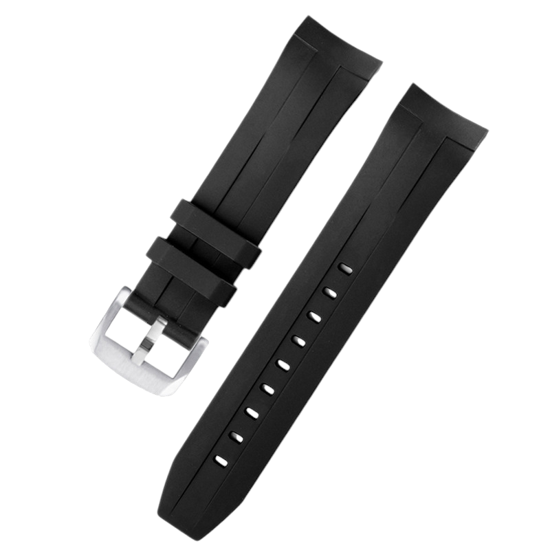 White Smoke Premium Replacement Strap for Tissot Seastar 1000 / T120 Series | Curved-End High-Density Silicone | Aethelgard