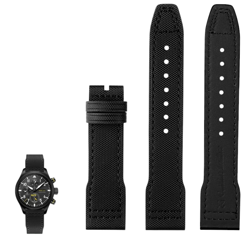 White Smoke Replacement Strap for IWC Pilot Chrono IW388101 - Mark XVIII - Military Grade Nylon with Leather Lining - Aethelgard