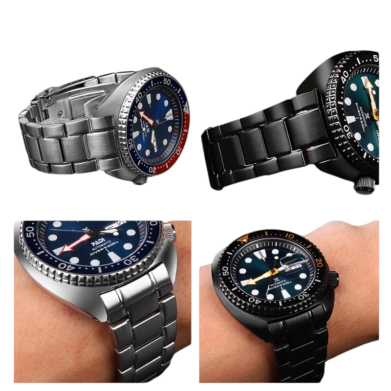 White Smoke Replacement Strap for Seiko Turtle SRP773-775-777 SRPA21 Series - Marine Grade Solid Stainless Steel - Aethelgard Atelier