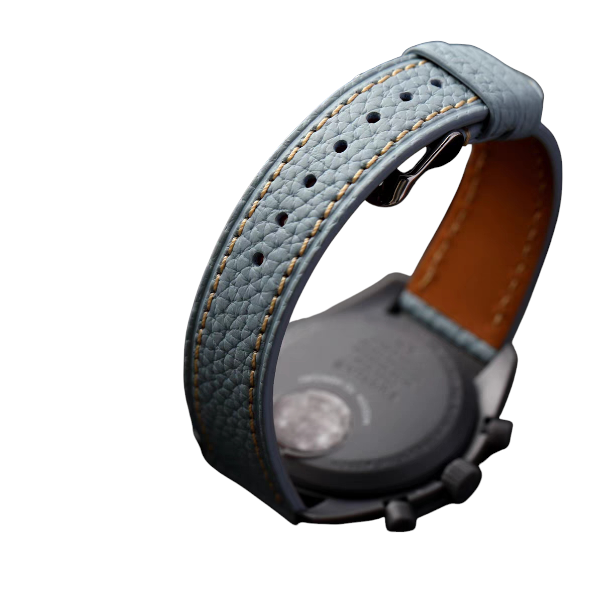Handmade French TOGO Pebble-Grain Leather Watch Strap for Rolex, Hermes, Omega, Cartier - Soft Heritage Series - 18mm 20mm 22mm 24mm - Aethelgard
