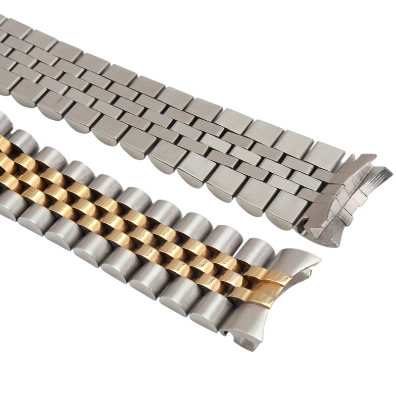 White Smoke Replacement Strap for Rolex-Tudor-Omega-Seiko Classic 5-Link Solid Arc Series - Surgical Grade Solid Stainless Steel - Aethelgard
