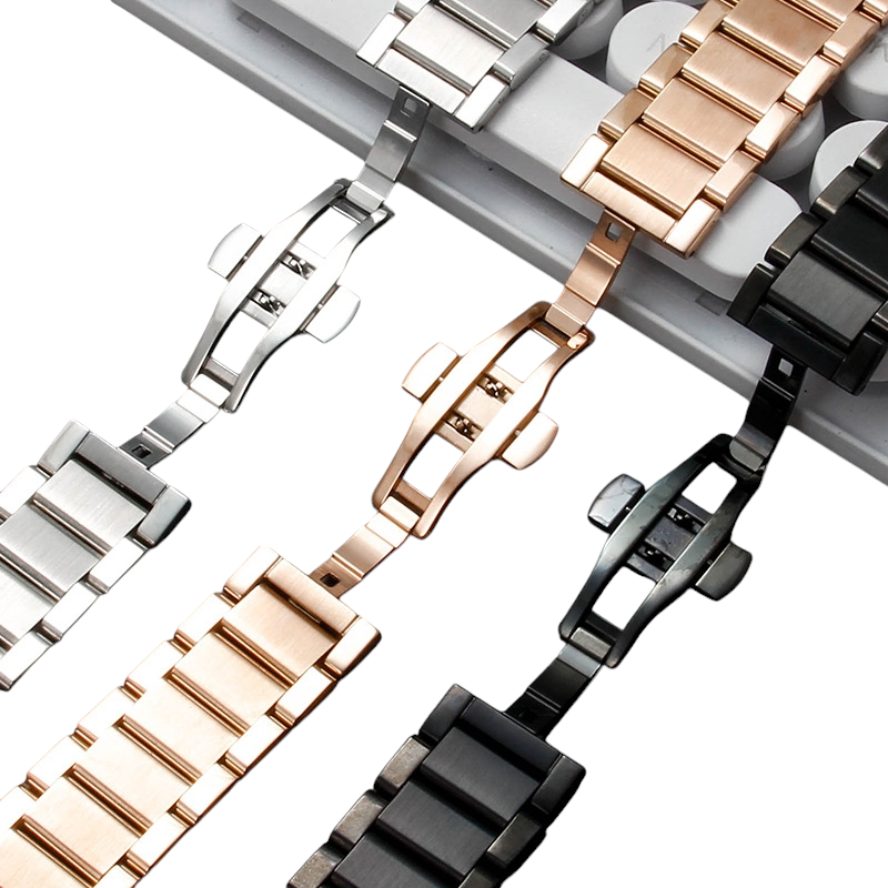 White Smoke Replacement Strap for Hublot Classic Fusion - Big Bang 19mm Series - High-Density Notched Stainless Steel - Aethelgard Atelier
