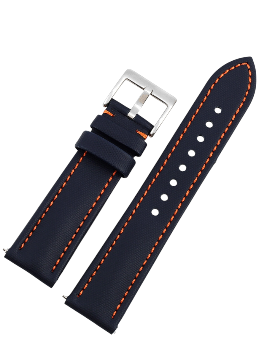 White Smoke Handmade Oxford Textile & Leather Hybrid Strap for Rolex, Omega, Seiko, IWC, Tudor, Hamilton, Cartier, Panerai, Breitling, Patek Philippe - MoonSwatch - Blancpain Tactical Style - 18mm 20mm 22mm 24mm - Aethelgard