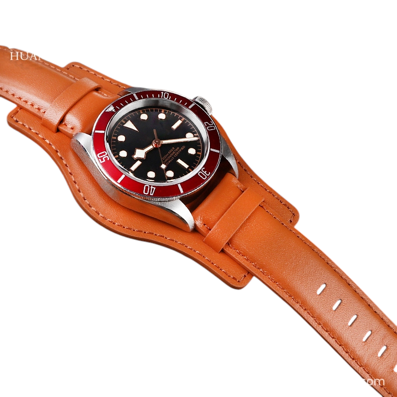 White Smoke Replacement Strap for Tudor Heritage Black Bay-Bronze-Pelagos - Hand-made Italian Leather with Bundle Cuff Pad - Aethelgard