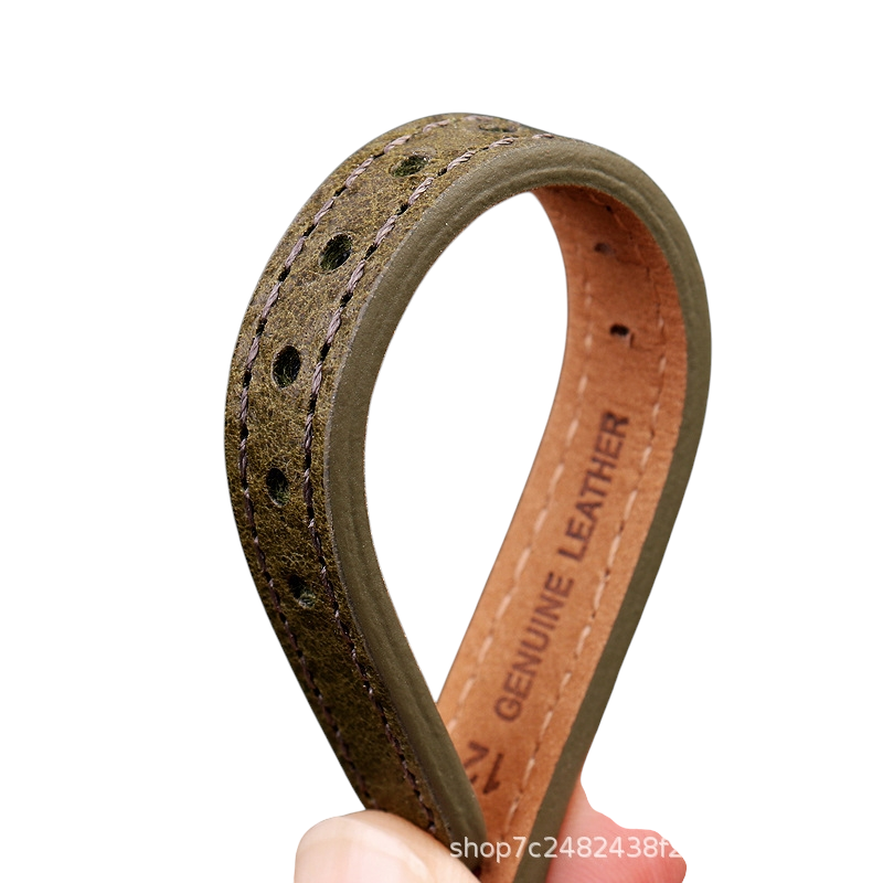 White Smoke Replacement Strap for Coach Park Series 14503534 - Fashion-Forward Notched Genuine Leather - Aethelgard
