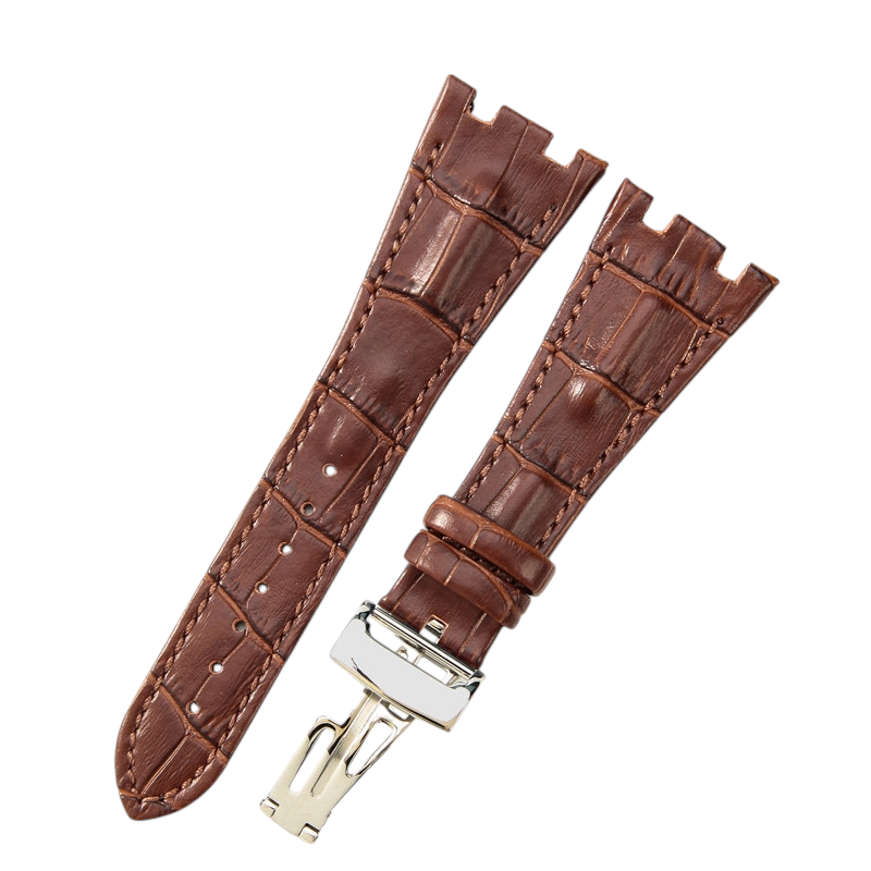 White Smoke Replacement Strap for Audemars Piguet Royal Oak Offshore 15710 - 15703 - 26470 - Premium Full-Grain Performance Leather - Aethelgard Atelier